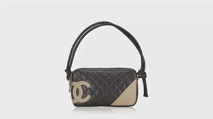 Chanel Calfskin Quilted Cambon Pochette Brown