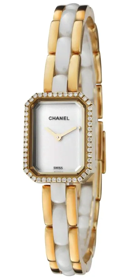 Chanel Premiere Ceramic Yellow Gold Diamonds H2435-0