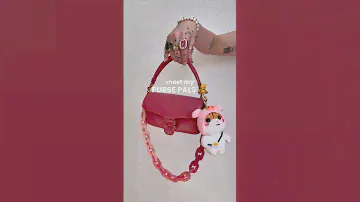 Purse pal collection 🧸🩷 #pursepal #bagcollection #designerbags #luxurybags #bagcharm #keychain