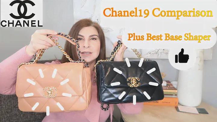 Chanel19 Small Bag Lambskin vs Goatskin, Black vs Caramel. Best Base Shaper for Chanel19 | OxanaLV