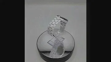 Bell & More Chic Designer 39mm White Crystal Bezel Quartz Watch (Chanel J12)