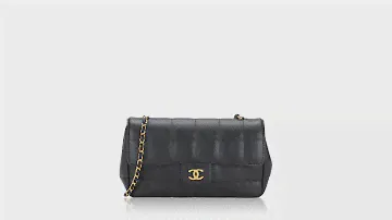 Chanel Calfskin Mini Chocolate Bar Flap Bag Black